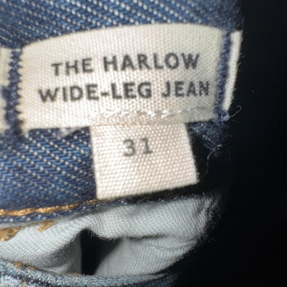 Madewell Harlow Women's Flare & Wide Leg Jeans - Dark Blue - Picture 8 of 9